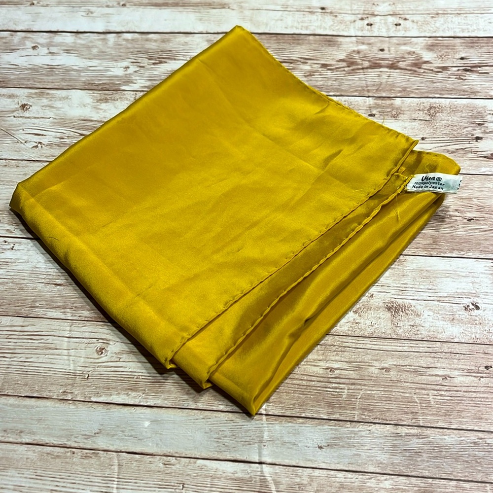 Vintage Scarf 27” square golden solid monotone scarf